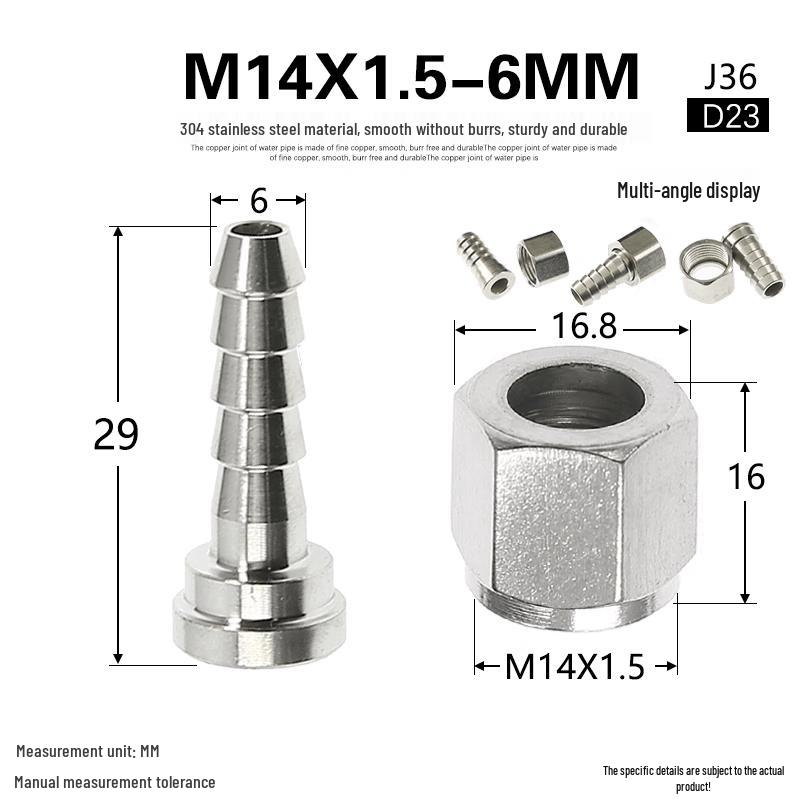 Stainless Steel Internal Thread Barb Hose Fitting for Water Pumps