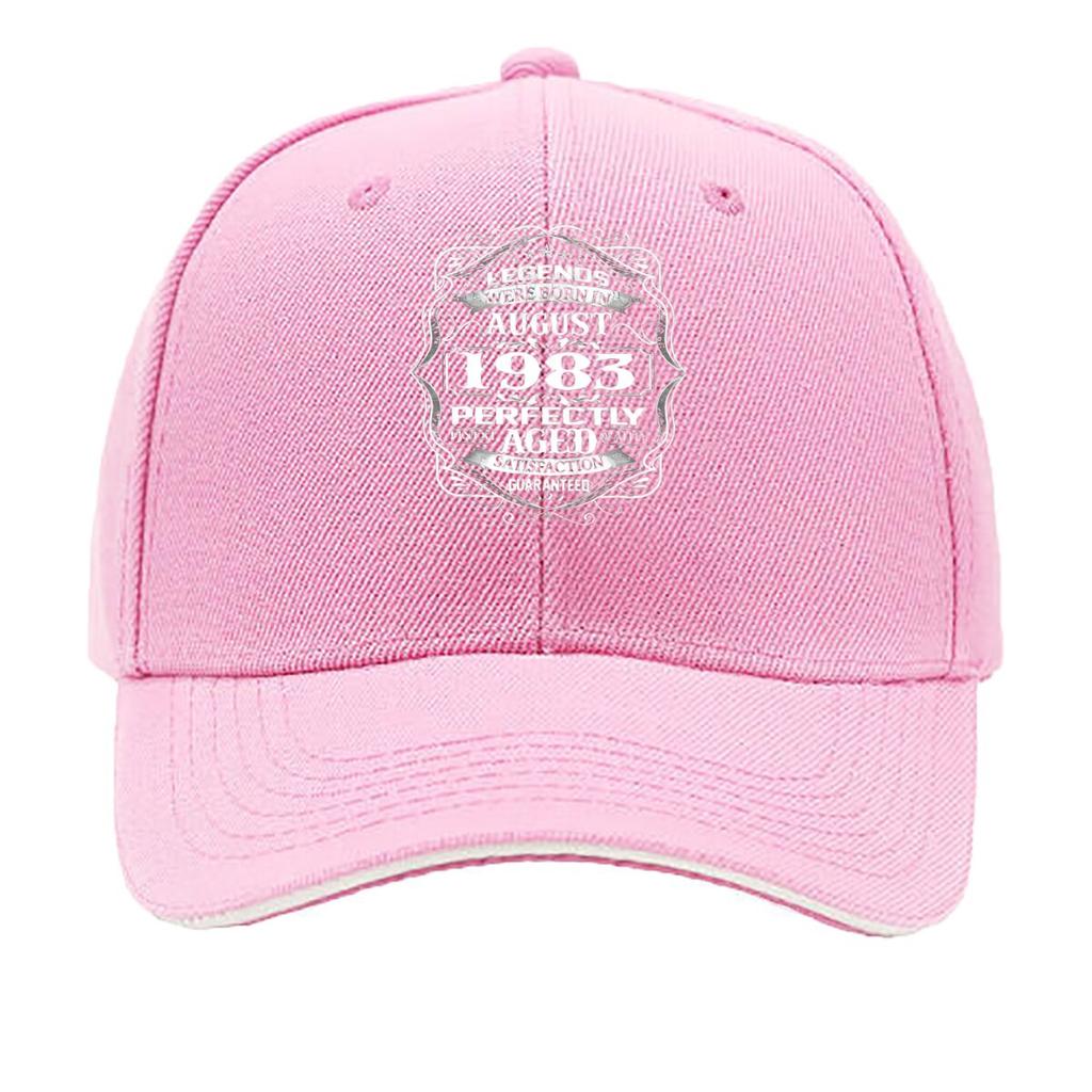 High Quality August  Legends Aged Birthday Text Design Baseball Cap Unisex Summer Casual Adjustable Snapback Cap