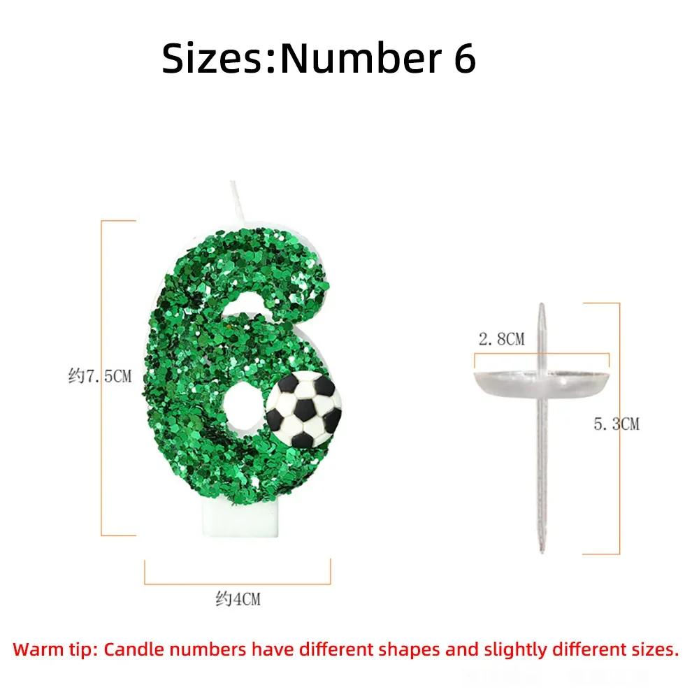 Football Cake Candles Decoration Soccer Ball Birthday Party Supplies for Kids Toy Gifts Home Decoration Anniversary Cake Candle