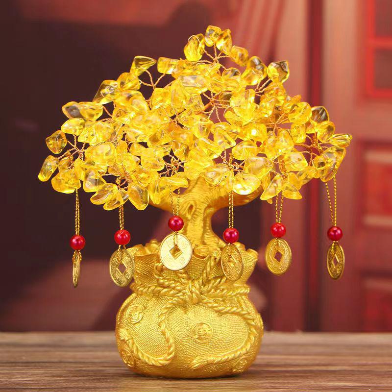 Luxury Crystal Money Tree Ornament for Home or Wine Cabinet