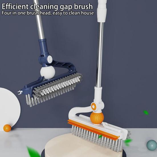 Handheld Multifunctional Crevice Brush Stainless Telescopic Double-Layer Pole Adjustable Length Steel Scrapers Brush Gap
