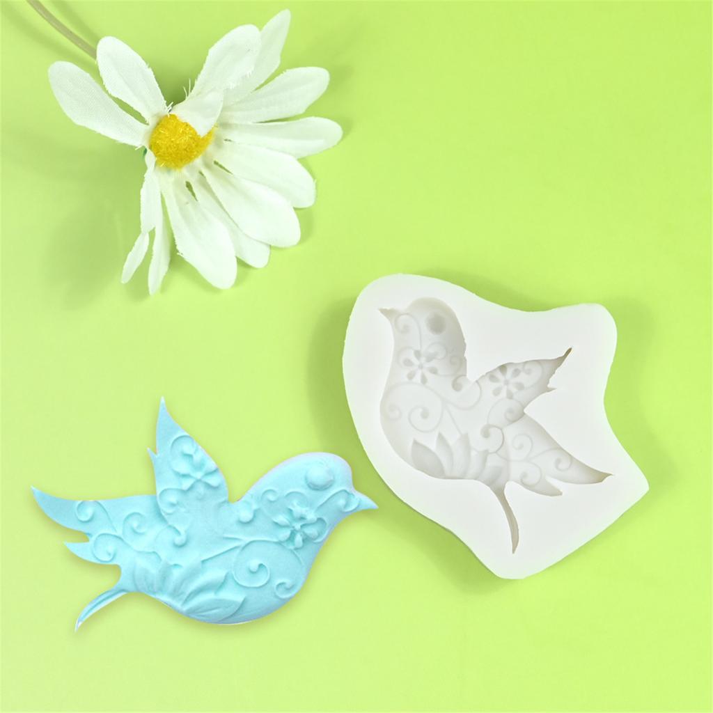 Bird Pattern Silicone Molds Making Fondant Cake Molds Decorating Baking Tool for Making Chocolate Fondant Dessert