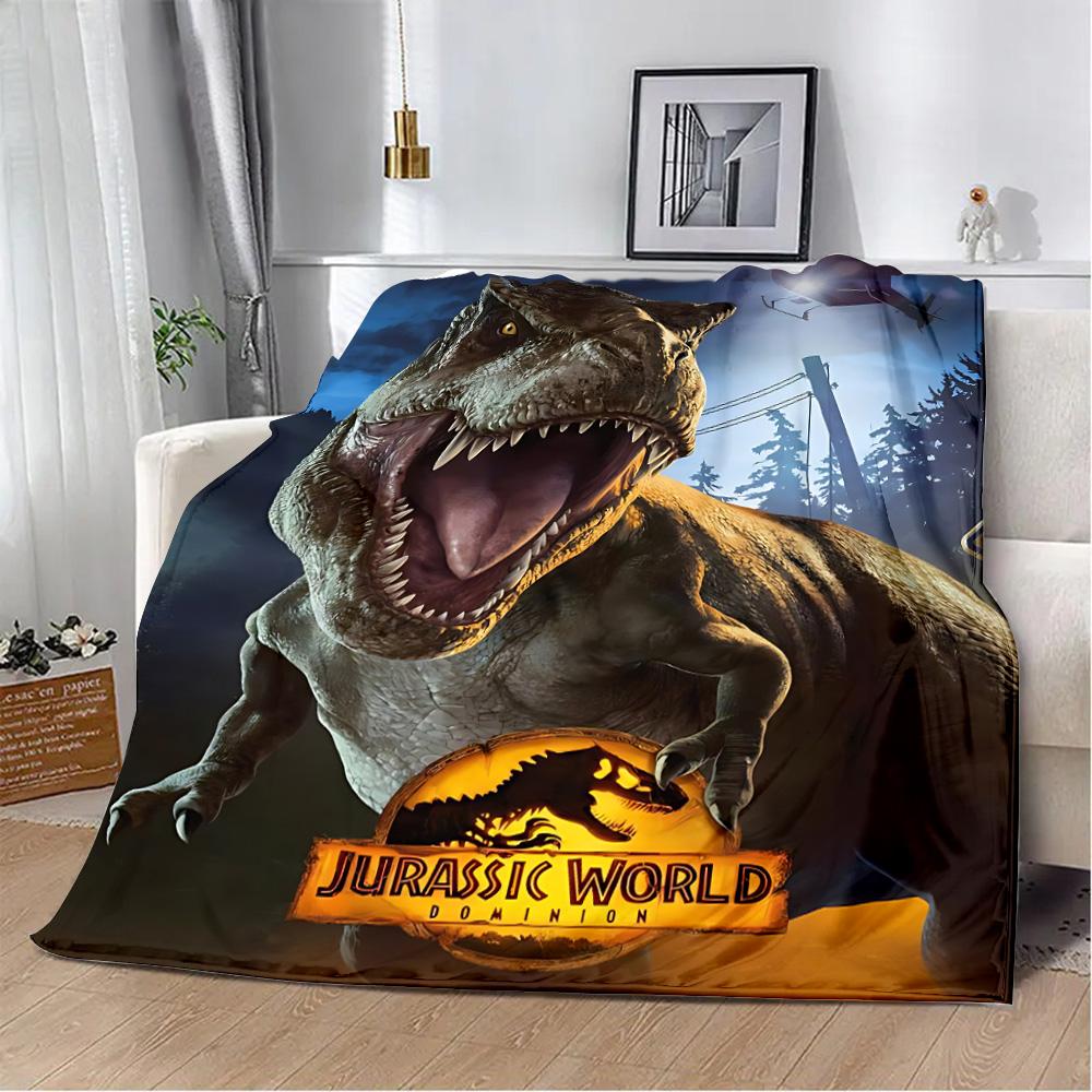 

Jurassic Dinosaur Park World Printed Blanket Picnic Blankets Warm Blanket Soft and Comfortable Blanket Home Travel Birthday Gift 30x40in
