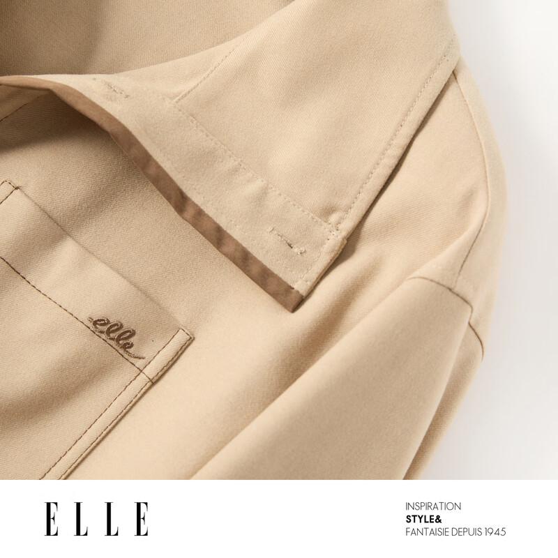ELLE Women's Khaki Shirt Dress