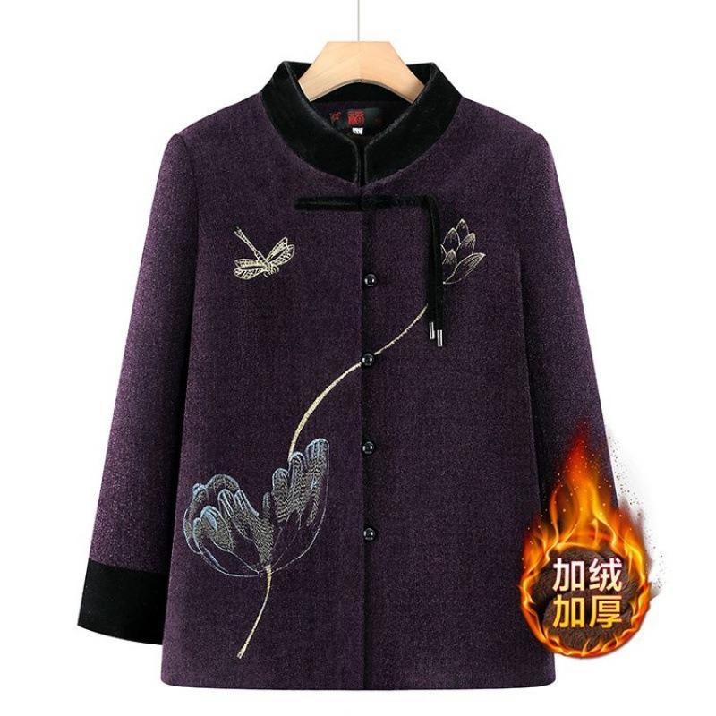 Winter coat wife wedding gift clothes old autumn and winter velvet top women