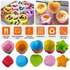 6/12PCS Silicone Muffin Mold Round Muffin Cup Heart Cake Baking Mold Kitchen Cooking Supplies Cake Decorating Tools