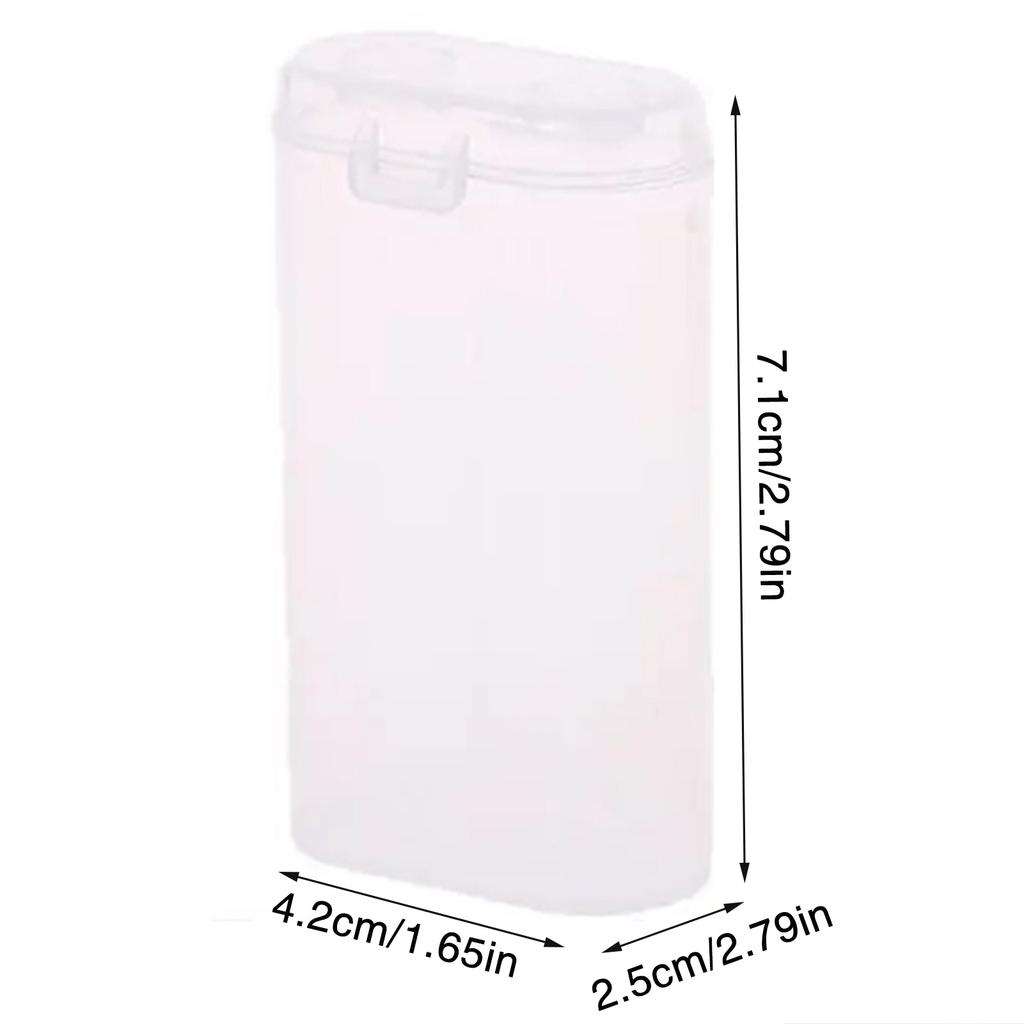 Transparent Battery Storage Box Hard Battery Container Holder Case for 18650 or CR123A Battery