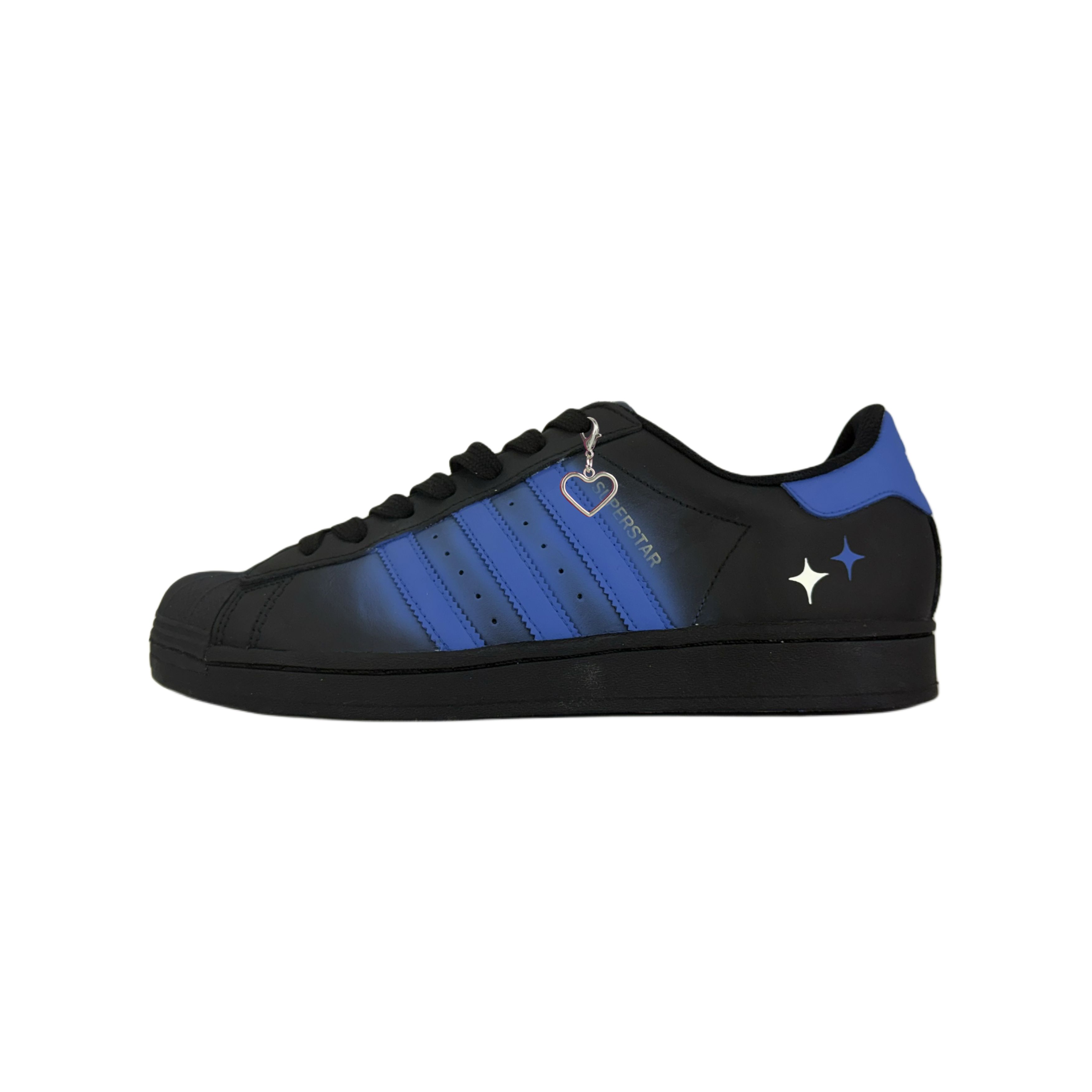 Adidas Originals SUPERSTAR Low top Skateboard Shoes Unisex Black Blue EG4959(Team502-) 36⅔