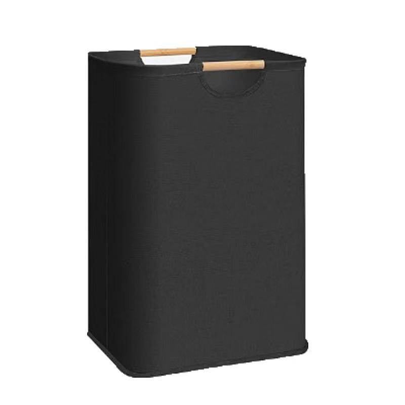 Foldable Cotton & Linen Laundry Basket with Large Capacity for Clothes and Toy Storage - Handheld Bathroom Hamper.