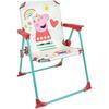 FUN HOUSE Peppa Pig Salon de jardin - 1 table H.46xø46cm, 2 chaises H.53xl.38,5xP.37,5 cm et 1 parasol H.125 x ø100 cm - Pour