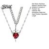 Couple Necklace Gift Women Double-layered with Blade And Heart Pendant