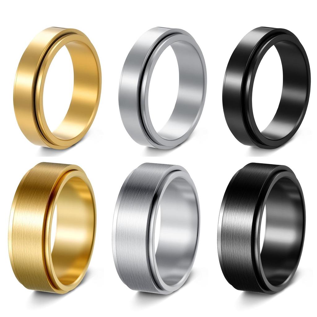 Drehbarer 6/8mm Titanstahl Herren Outdoor Partnerring