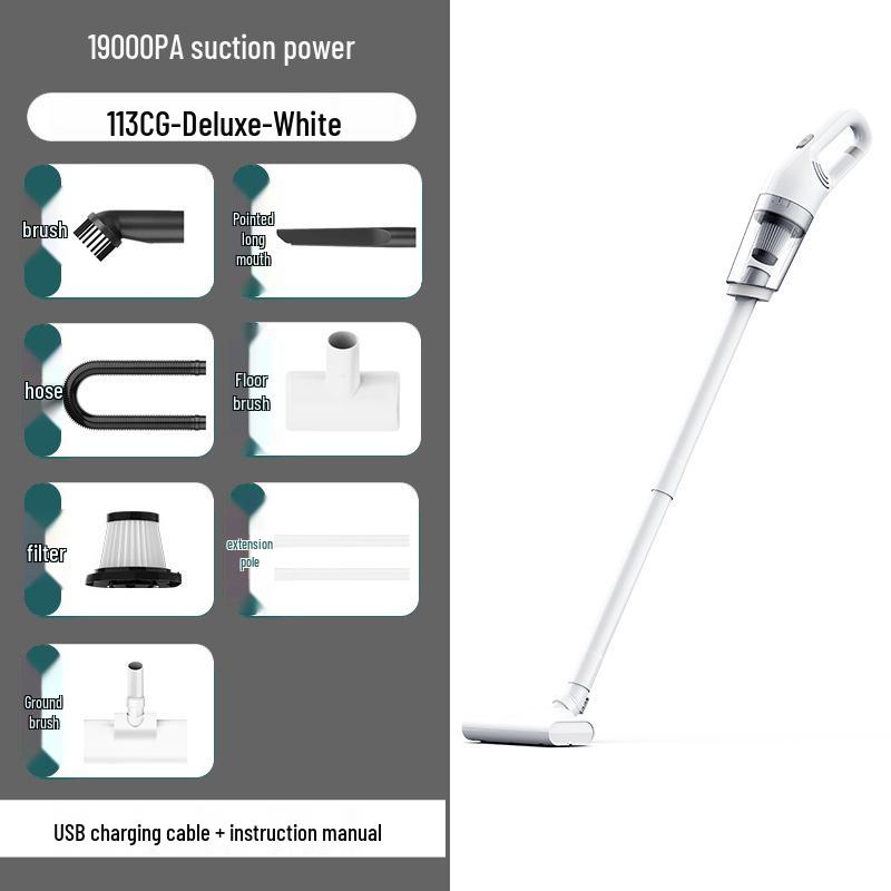 High-Power Handheld Car Vacuum with Wireless Charging, Compact Size, and Strong Suction