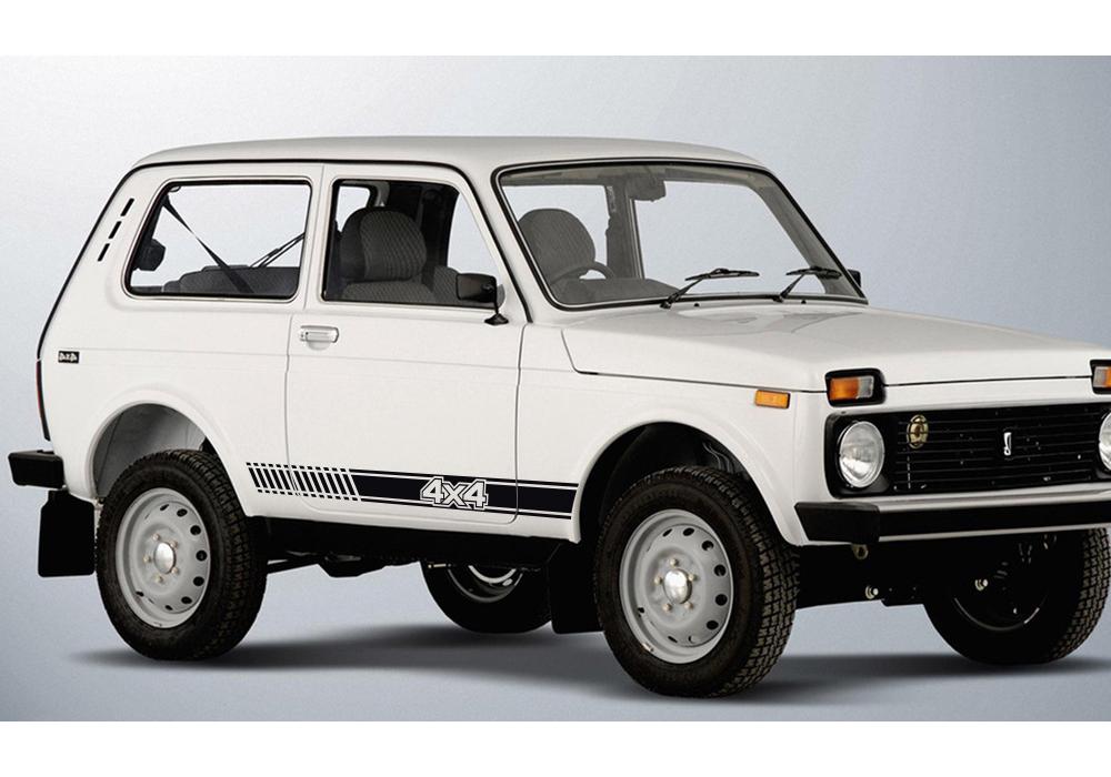 Lada Niva XRAY Granta 4X4 Decorative Waistline Car Sticker