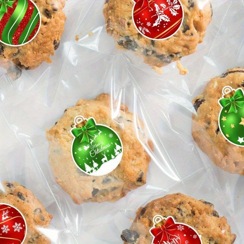 1/2/3 rullar Julprydnadsklistermärken Julgranskula Pappersdekaler 10 Designs Vinter Självhäftande Dekorationsklistermärken för Kuvert