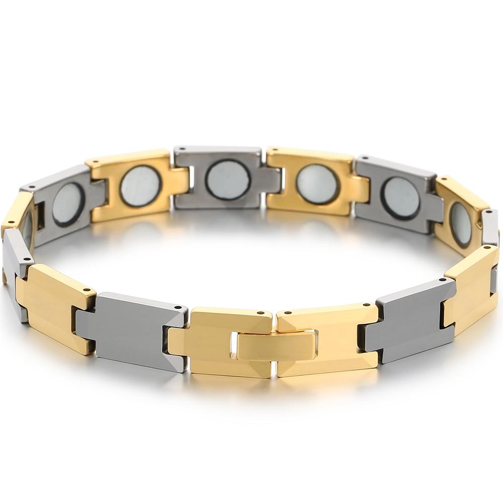 High Polished Tungsten & Strong Magnetic Men's Bracelet for Men Positive Energy Modern Healing Jewelry Accessories Waterproof