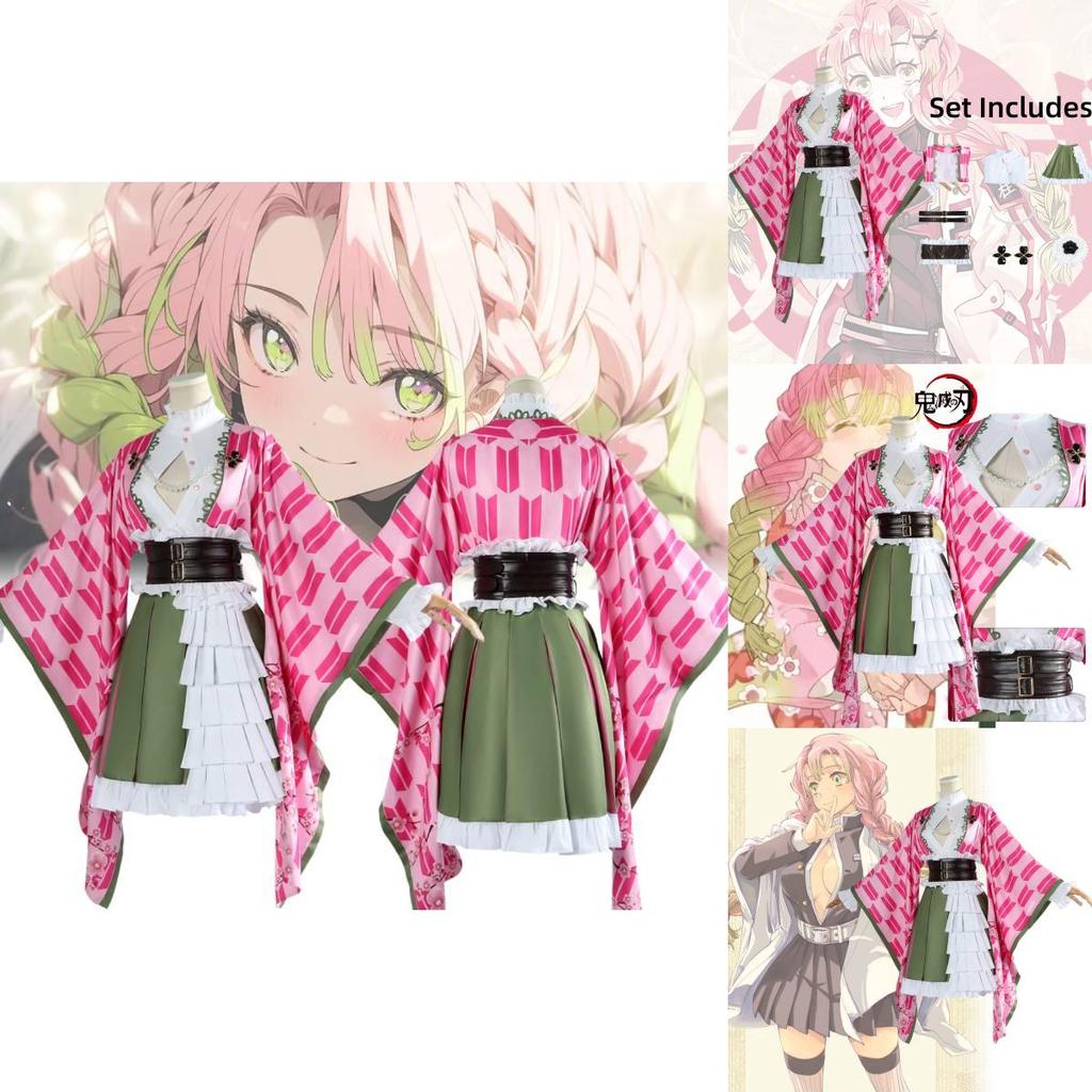 Captivating Demon Slayer Kanroji Mitsuri Cosplay Costume In Various Sizes Available