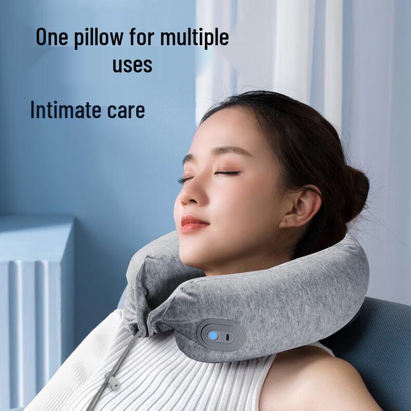Hezheng Przenośna poduszka masująca kark w kształcie litery U z pianki memory