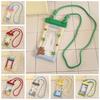 Adjustable Strap Waterproof Phone Pouch Cartoon Animal Printed Sealed Transparent Hanging Neck Bag PVC ABS Crossbody Dry Bag Men