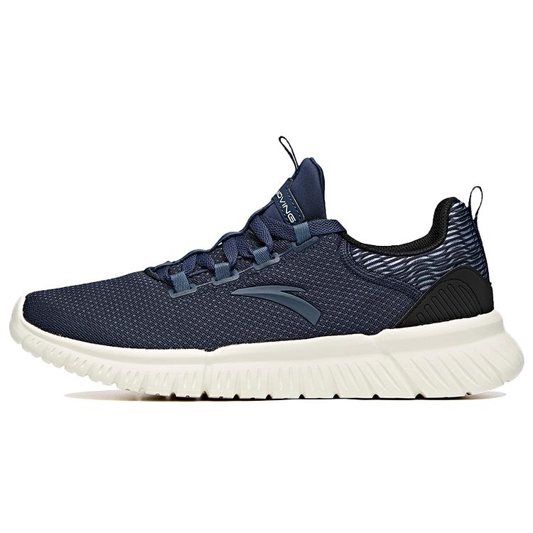 Anta Cushioning Slip Resistant Abrasion Resistant Breathable Low top Running Shoes Men's Coastal Blue 112025572-4