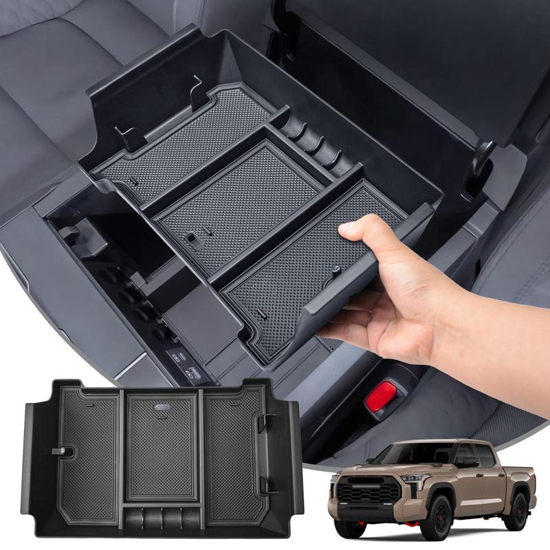 For   2024 2025 Toyota Tundra Center Console Organizer Tray Armrest Storage Box Interior Car Storage Tray Accessories