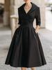 2026 Elegant Women's Cinched-Waist Long-Sleeved Formal Dress