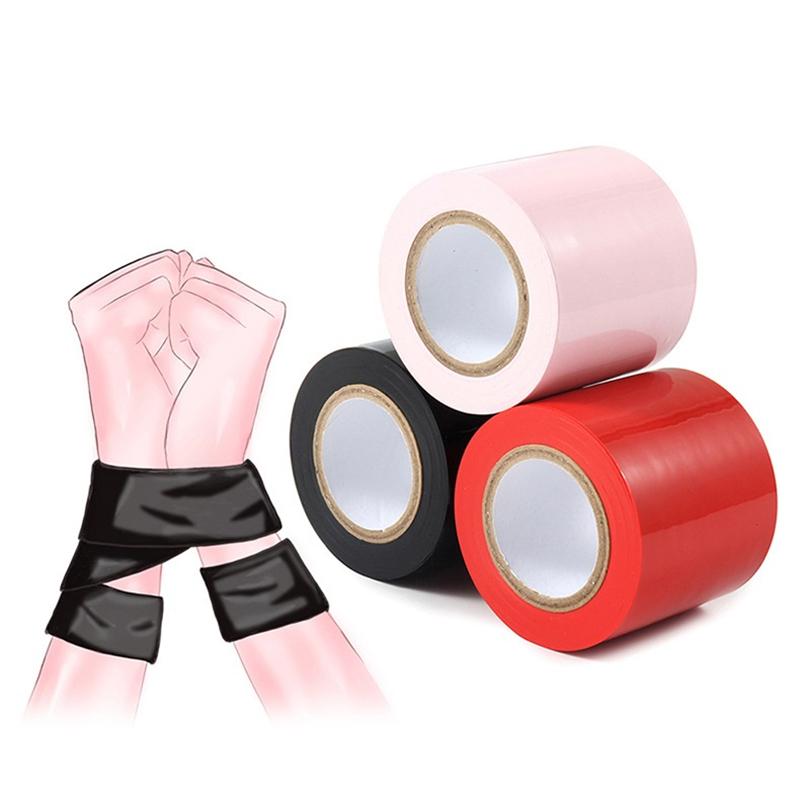 16M/Roll Muti-Color Bondage Tape No Stick Static Tape Restraints Adult Women Couple Flirting Strap Safe Skin Friendly