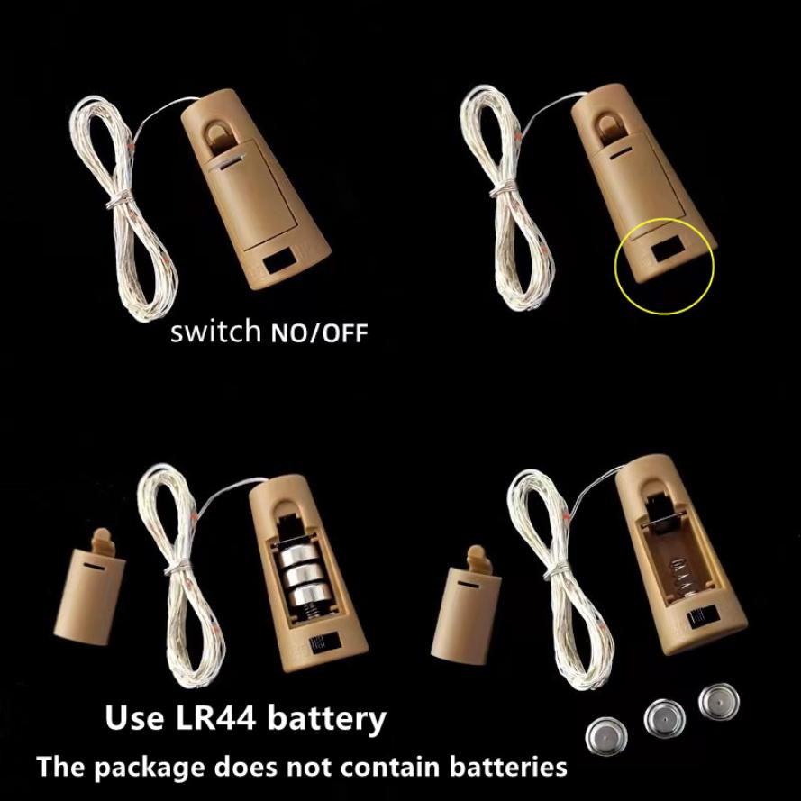 10/6 Pcs Bar LED Wine Bottle Cork String Lights Holiday Decoration Garland Wine Bottle Fairy Lights Christmas String Lights