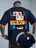 Demon Slayer Halloween Joint Tshirt Summer Unisex Loose And Breathable Cotton Tshirt Top
