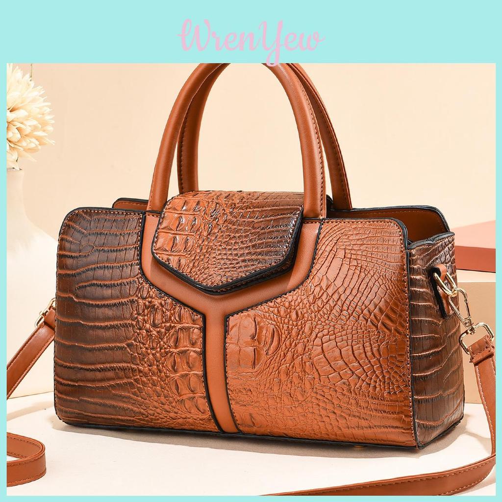 Chic Crocodile Pattern Shoulder Bag For Daily Wear In Various Colors