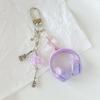 Charm Pink Butterfly Love Heart Mobile Phone Chain For Iphone Girl Women Jewelry Strap Beaded Lanyard Hanging Cord Bracelet