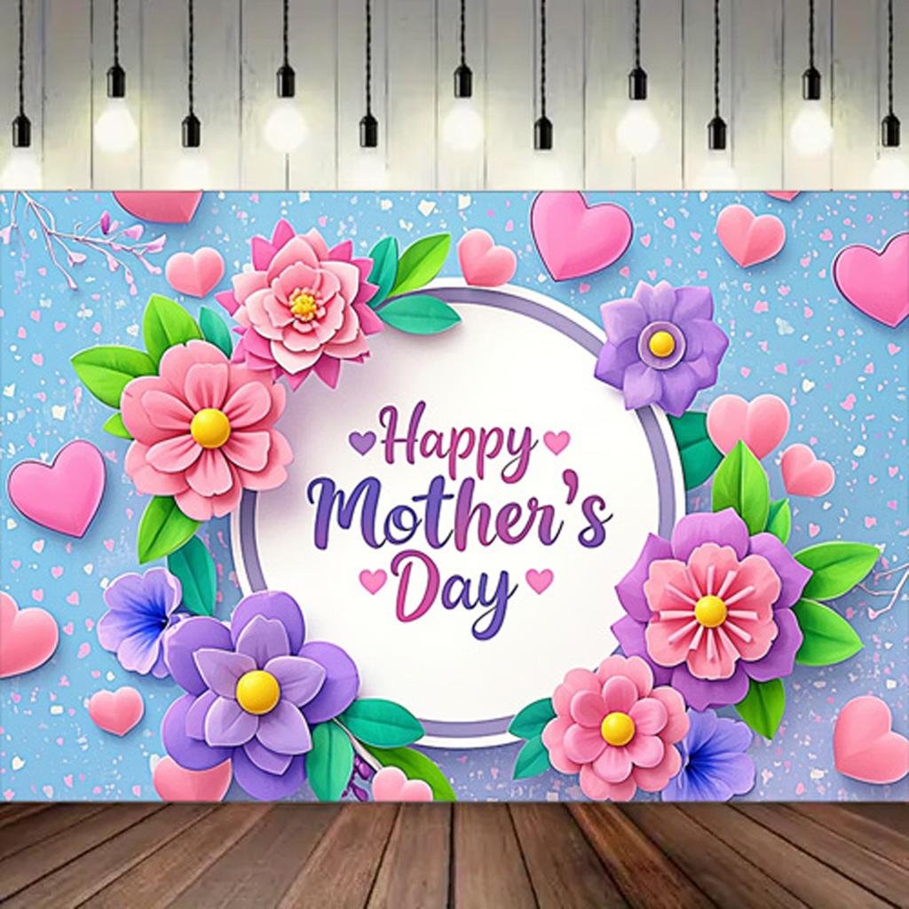 Photography Backdrop Love Rose Floral Mother's Day Anniversary Birthday Home Party Photo Background Prop