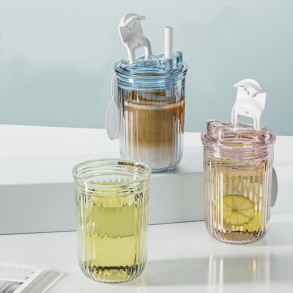 Portable Transparent Plastic Water Bottle With Tea Strainer&Rope Travel Sport Drinking Cup Heat-Resistant Drinkware