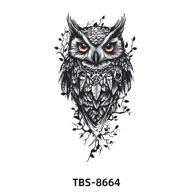 2025 Full/Half Arm Wolf, Tiger, & Flower Tattoo Stickers - European/American Style
