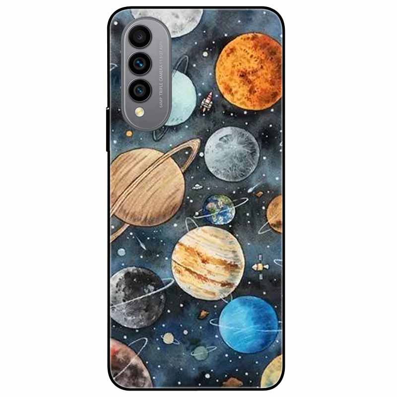 Pentru Wiko T50 Carcasă T 50 4G Huse TPU Silicon Negru Carcasă Lună Înstelată pentru Wiko T50 Carcasă WikoT50 Rezistentă la Șocuri Moale Desene Animate 6.6''