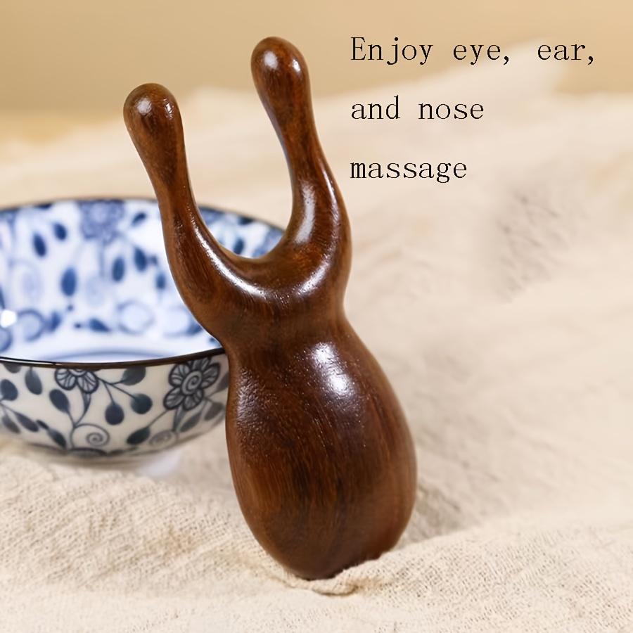 1pc Sandalwood Frog Massage Tool for Face, Eyes, Ears, and Nose - Relaxing Gift for Mom, Dad, and Girlfriend