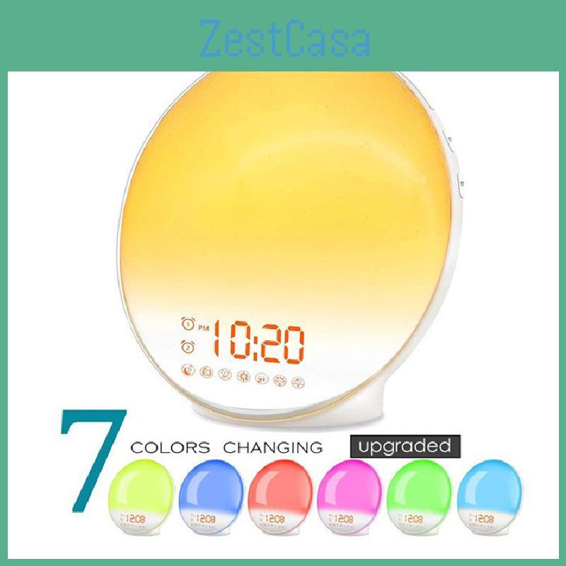 Colorful Sunrise Sunset Simulation Wake Up Light Led Alarm Clock For Cozy Ambiance