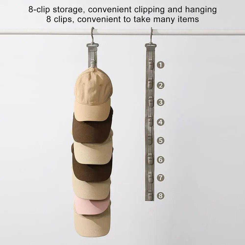 with 8 Clips Golf Caps Stand Vertical Caps Storage Hanger Caps Rack Hat Rack  Closet Organizer