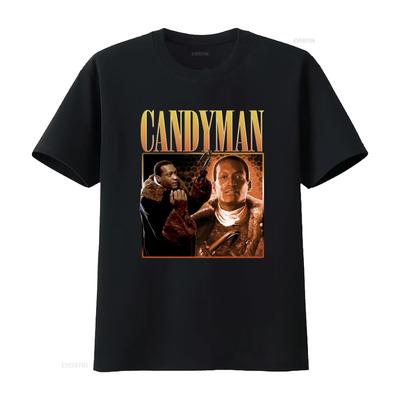Candyman Vintage Halloween Horrorfilm Grusliges Kostüm Reise Charakter T-Shirt vintage Gewaschen Lässige Mode Leicht grafisch