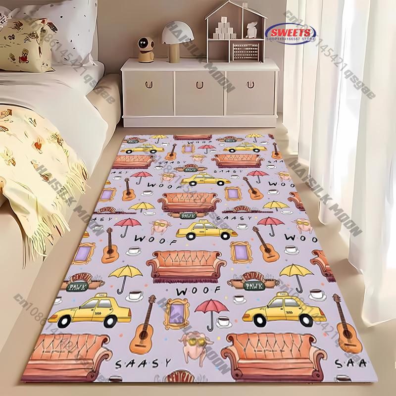 Movie Theme Friends Printed Carpet Rugs for Living Rooms Bedroom Entrance Door Mat Sofa Rugs Large Area Home Decor Rugs Gifts