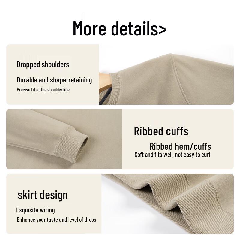 FENGXUN Men's Casual Sheep Wool Blend Round Neck Sweatshirt