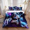Exquisite 3D Arcane Jinx Wallpaper Game Wild Rift Print Bedding Set Duvet Cover Comforter Bed Youth Girls Boys Gift