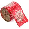 Snowflake Pattern Ribbon Christmas Ribbon Holiday Decor Enhancer Intricate Snowflake Designs Bow Making Materials Home 6.3cm*2m