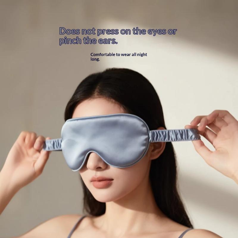 Double Sided Silk Eye Mask for Men Women Light Blocking Breathable for Travel Home Sleep Nap Rest