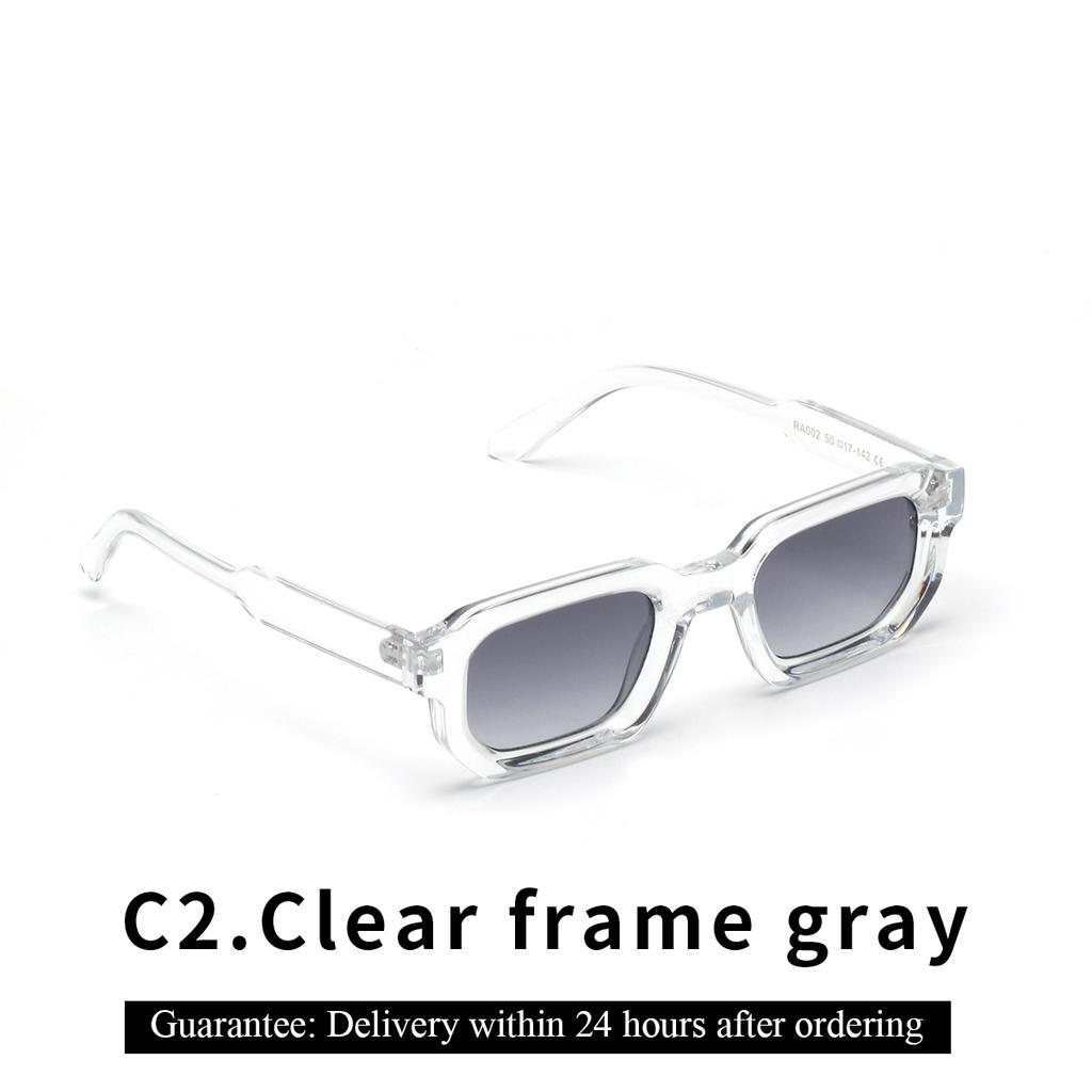 Ruiao Męskie Okulary Przeciwsłoneczne w Stylu Vintage z Prostokątną Oprawką Modne Retro Okulary Przeciwsłoneczne Luksusowy Design Marki Odcienie UV400 Okulary Damskie Okulary Przeciwsłoneczne