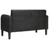 2 Seater Sofa Black 110 cm Faux Leather