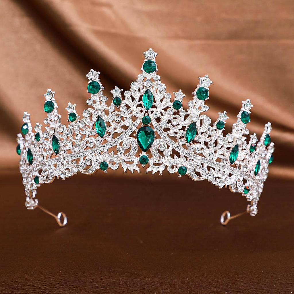 Diadema Corona Nuziale con Strass per Abito da Sera e Servizi Fotografici