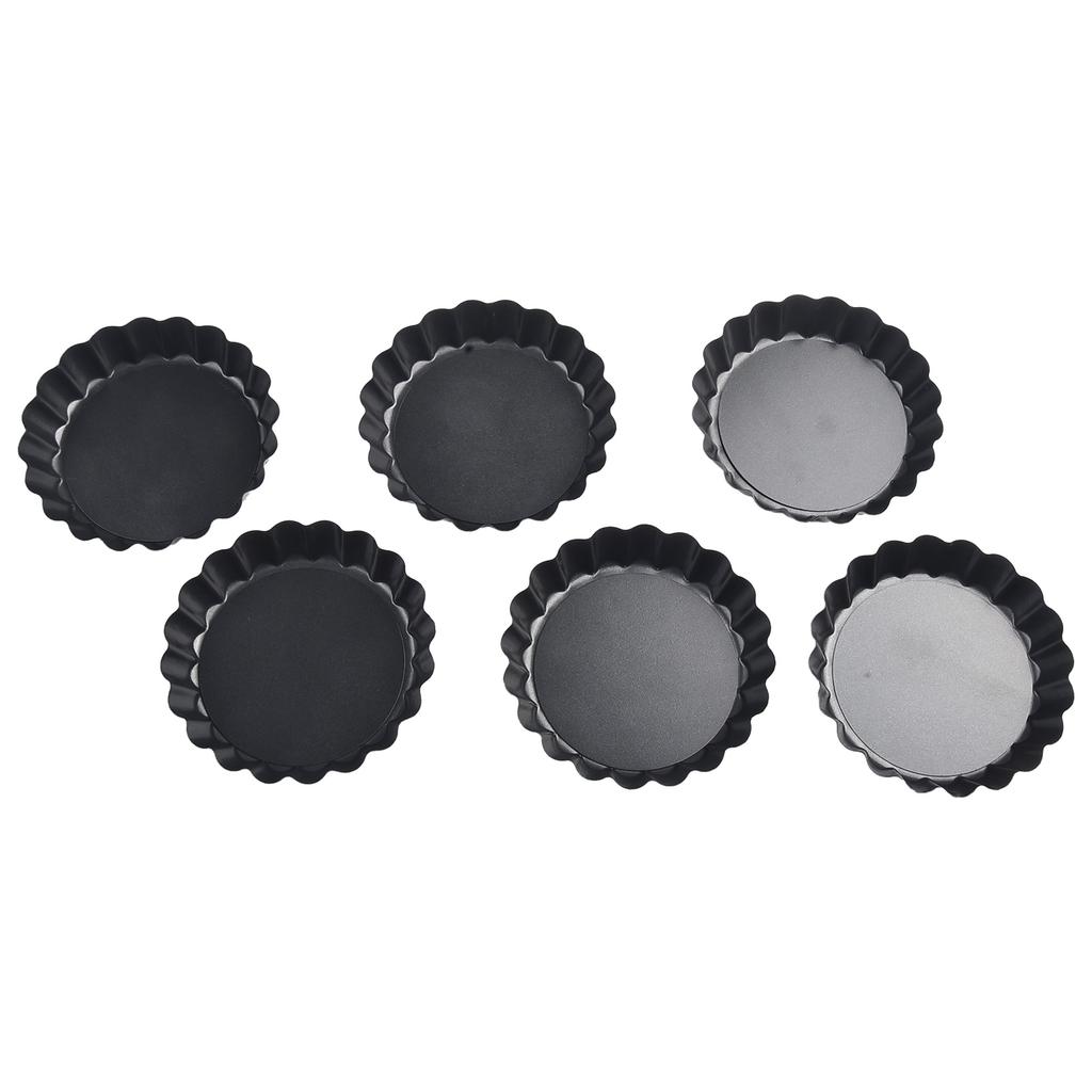 Tarteform Antihaftbeschichtet 4 Zoll Backboden Pizza Ersatz Set 6er Set Tarteförmchen Zubehör Kuchen Kohlenstoffstahl