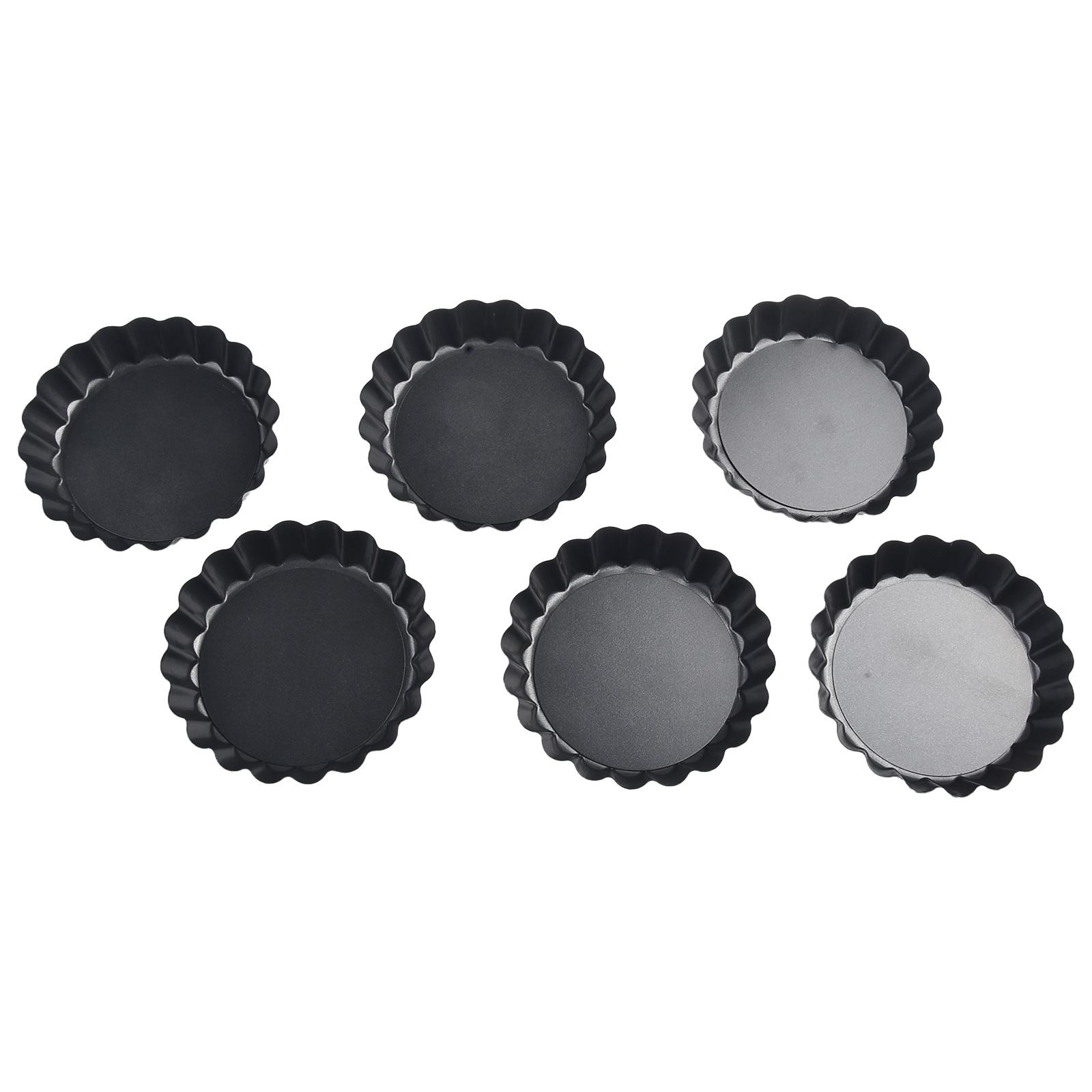 

6 Pcs Non-stick Tart Pan / 4-inch Egg Tart Pie Baking Tray Easy Demoulding Cake Chassis Pearl Yarn Texture Is Not Sticky China Mainland