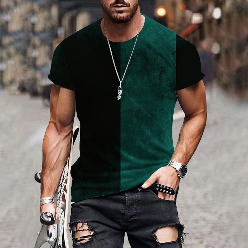 European and American Cross-border Summer Men's T-shirt 3D Digital Printing Short Sleeve LiExpress